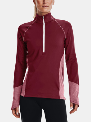 Under Armour UA ColdGear 1/2 Zip-RED Bluza