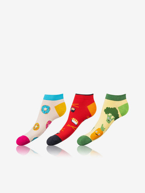 Bellinda CRAZY IN-SHOE SOCKS 3-pack Skarpetki